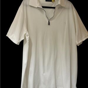 Polo Ralph Lauren Quarter Zip Men's White Polo Shirt Size L